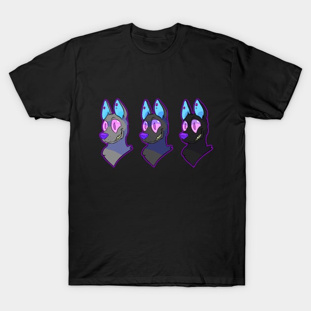 3 X German Shepherds T-Shirt by Squidlicious